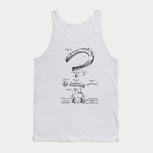 Horseshoe Vintage Patent Hand Drawing Tank Top